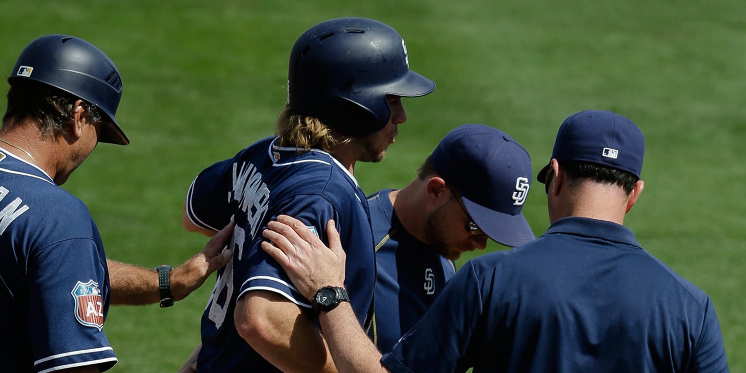 Padres Travis Jankowski nursing ankle injury