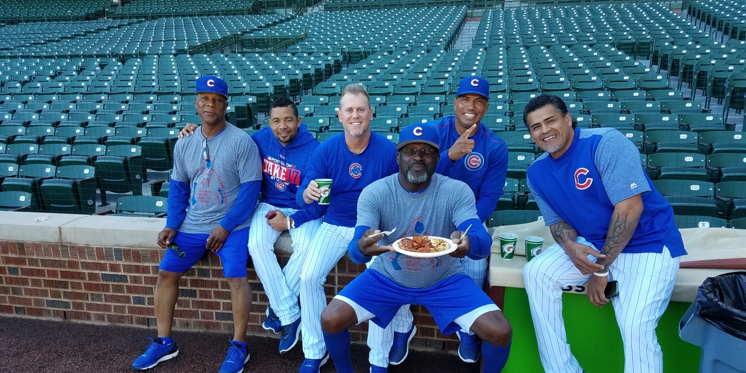 A fully uniformed Ben Zobrist biked to the park with his family to watch  some sandlot baseball