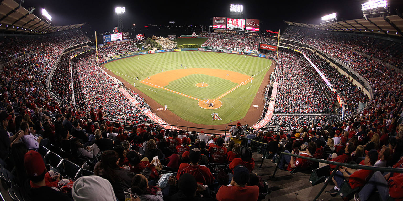 Angel Stadium is shown during action between the Los Angeles Angels News  Photo - Getty Images