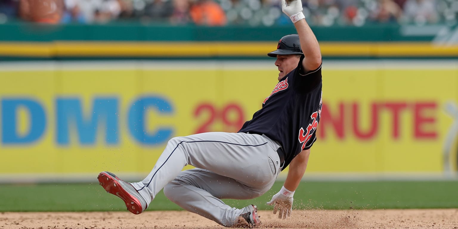 Mlb Triples Indians' Jay Bruce triples, scores winning run