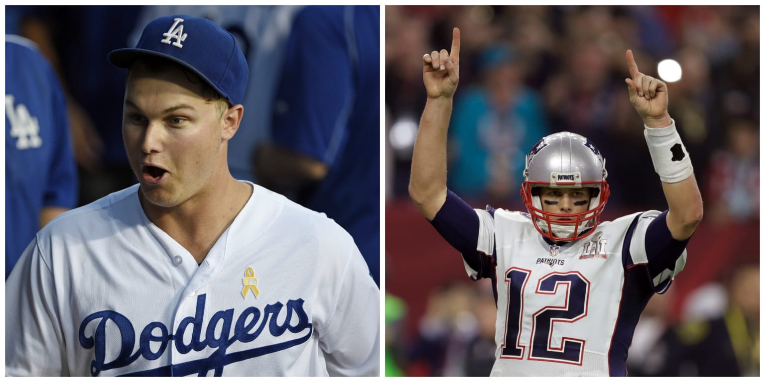 At halftime, Joc Pederson predicted the Patriots' epic ...