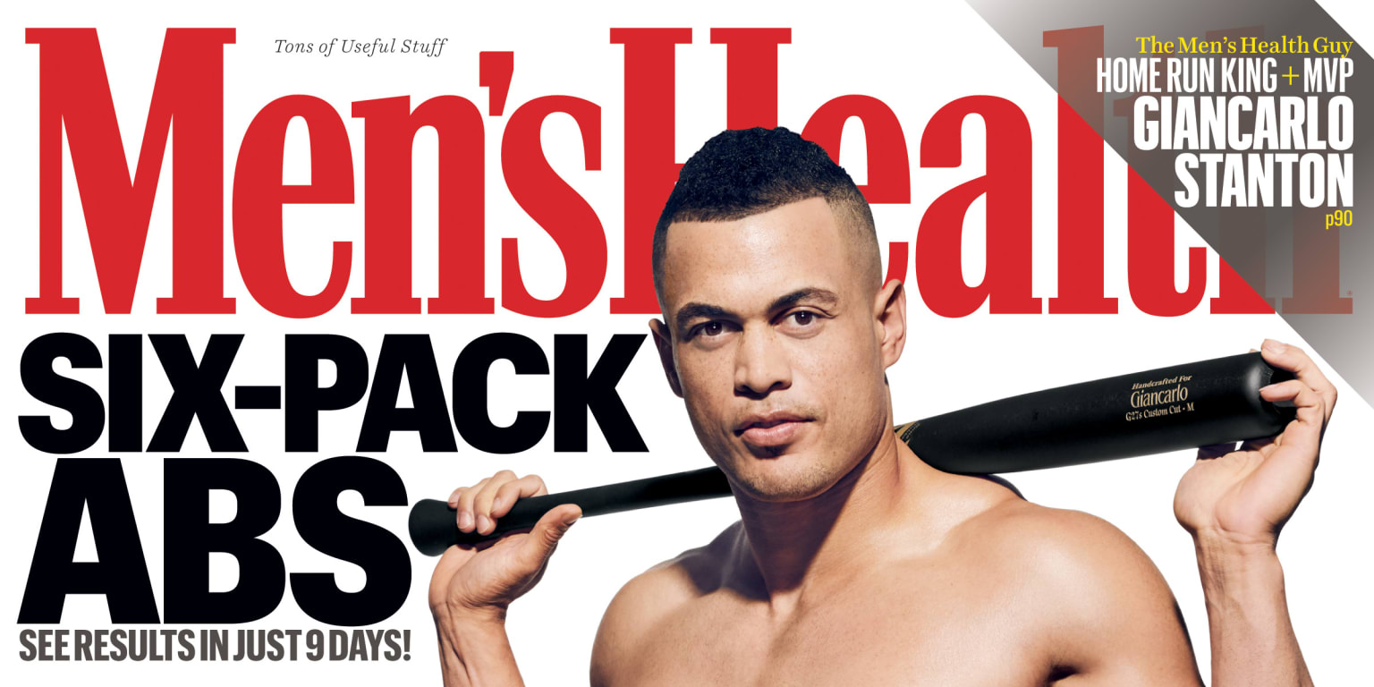 A shirtless Giancarlo Stanton graces the April cover of Men's Health :  r/baseball