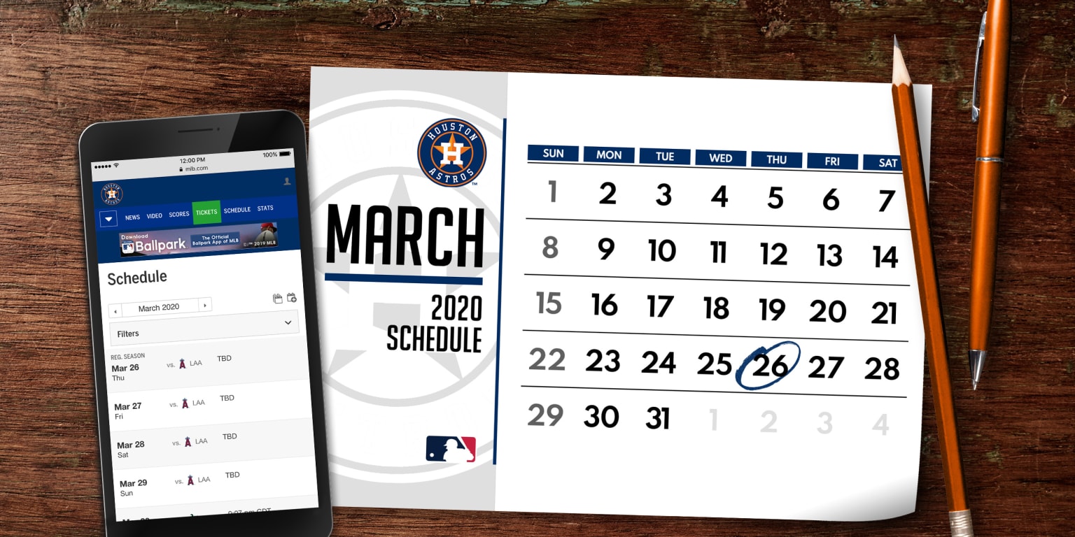 Astros Printable Schedule