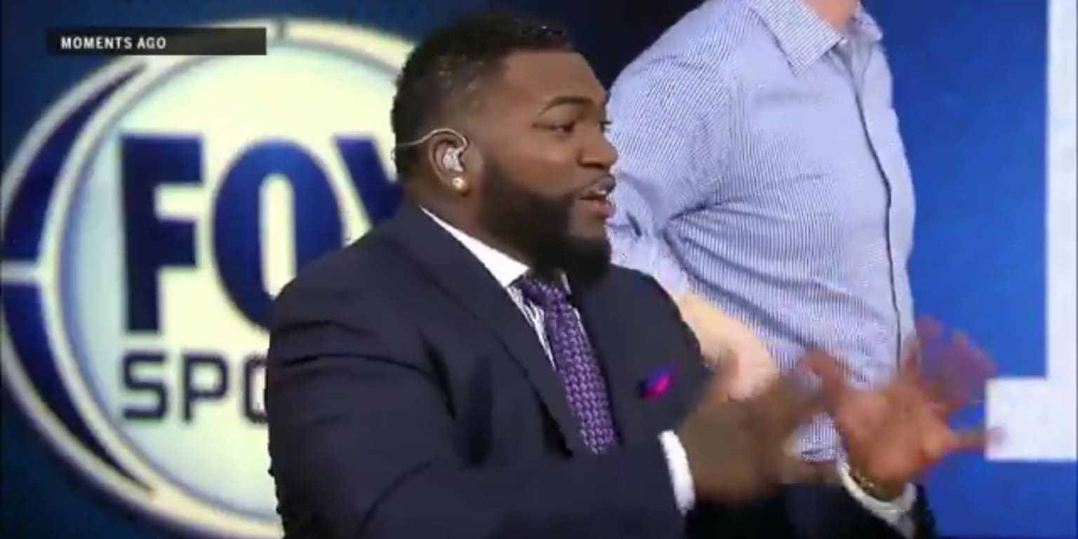 Red Sox great David Ortiz reacts to Jackie Bradley Jr.'s grand slam