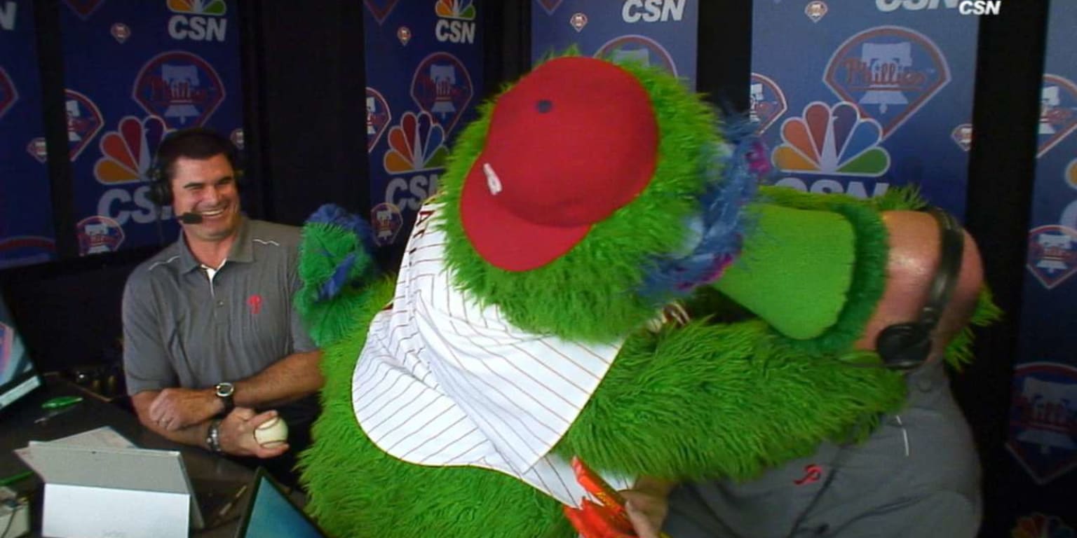 The Phillie Phanatic wished Tom McCarthy a happy birthday with a very