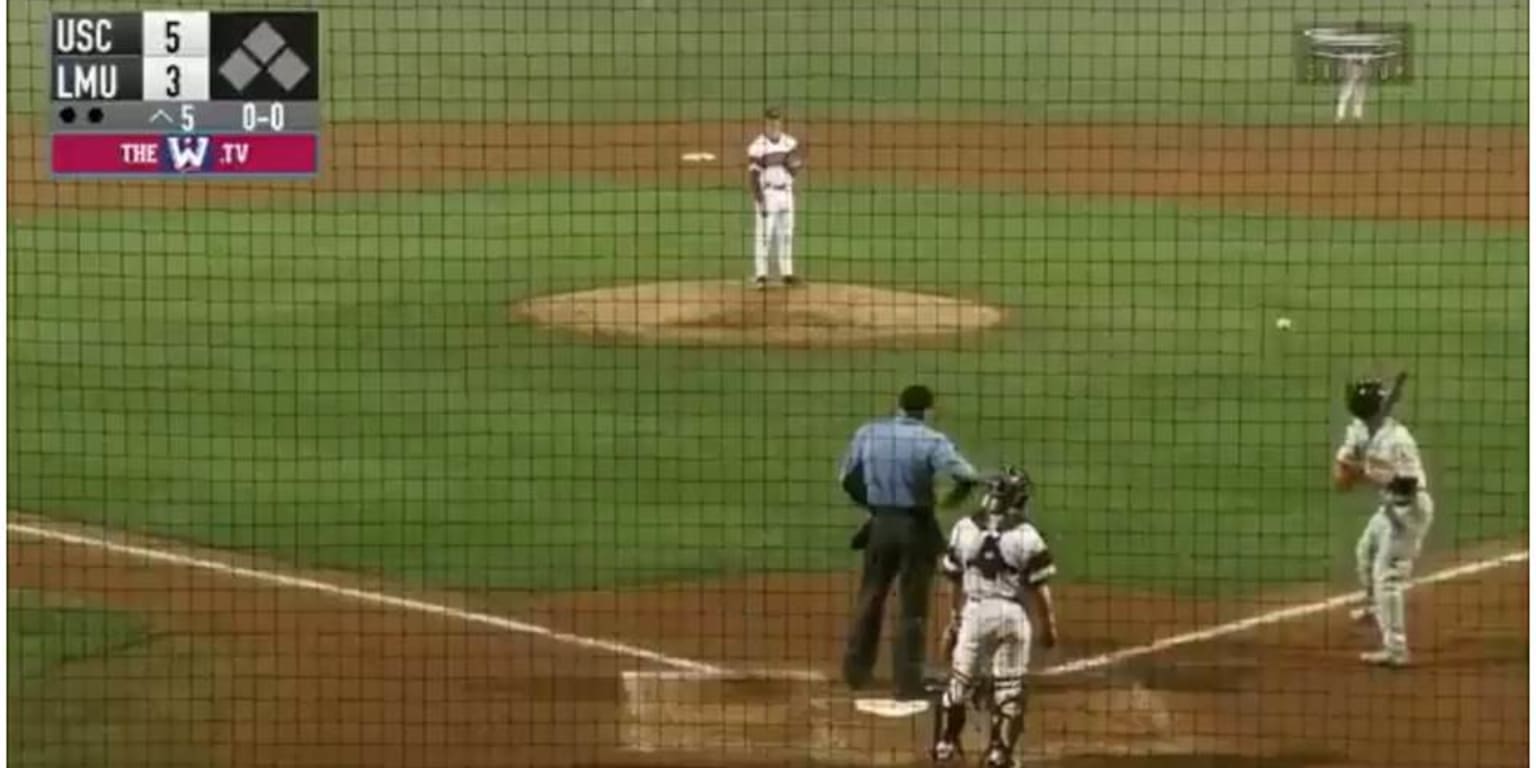 An umpire halted a college player's atbat and had him hit balls into