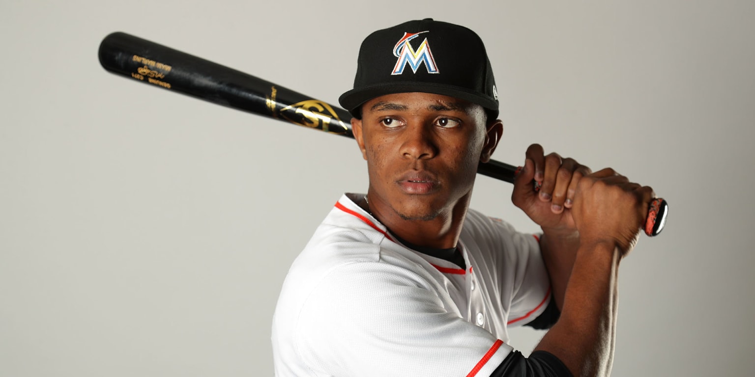 Garrett Cooper of the Miami Marlins in action against the Pittsburgh  News Photo - Getty Images