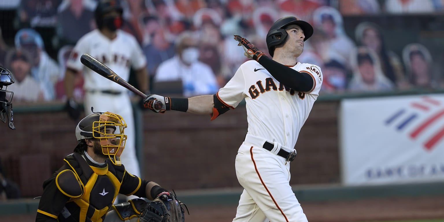 April 08, 2019: San Diego Padres left fielder Wil Myers (4) celebrates a  home run, during a MLB game between the San Diego Padres and the San  Francisco Giants at Oracle Park