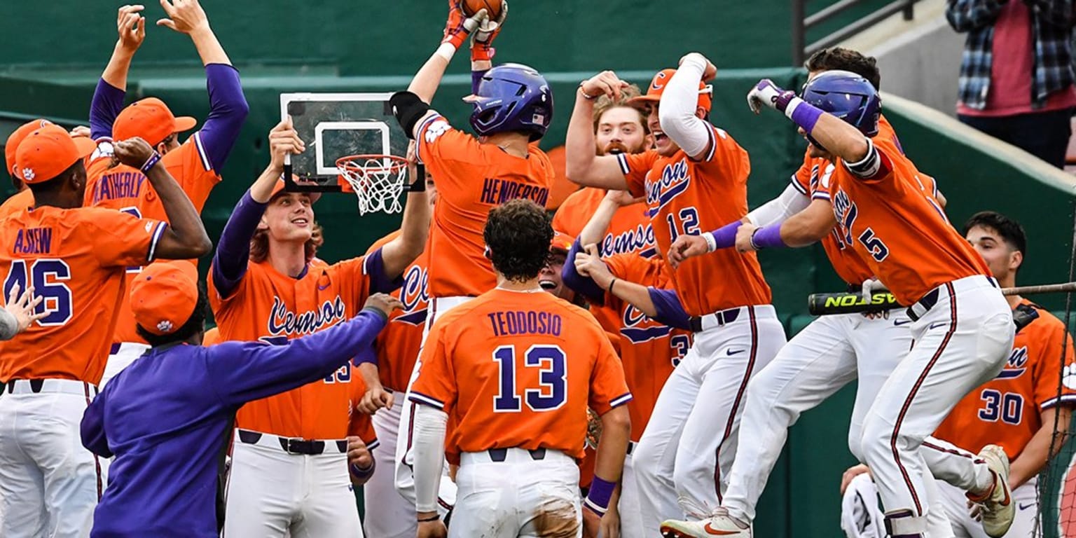 Clemson celebrated home runs with dunks