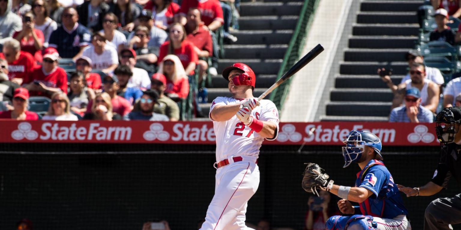 Mike Trout: Game-Used Baseball - RBI Hit By Pitch - 5/15/2019