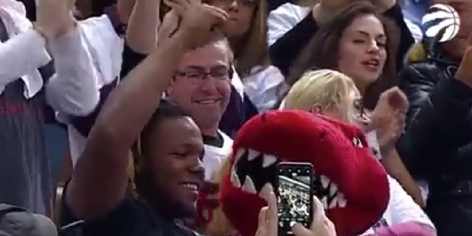 Vladimir Guerrero Jr. attends Raptors game