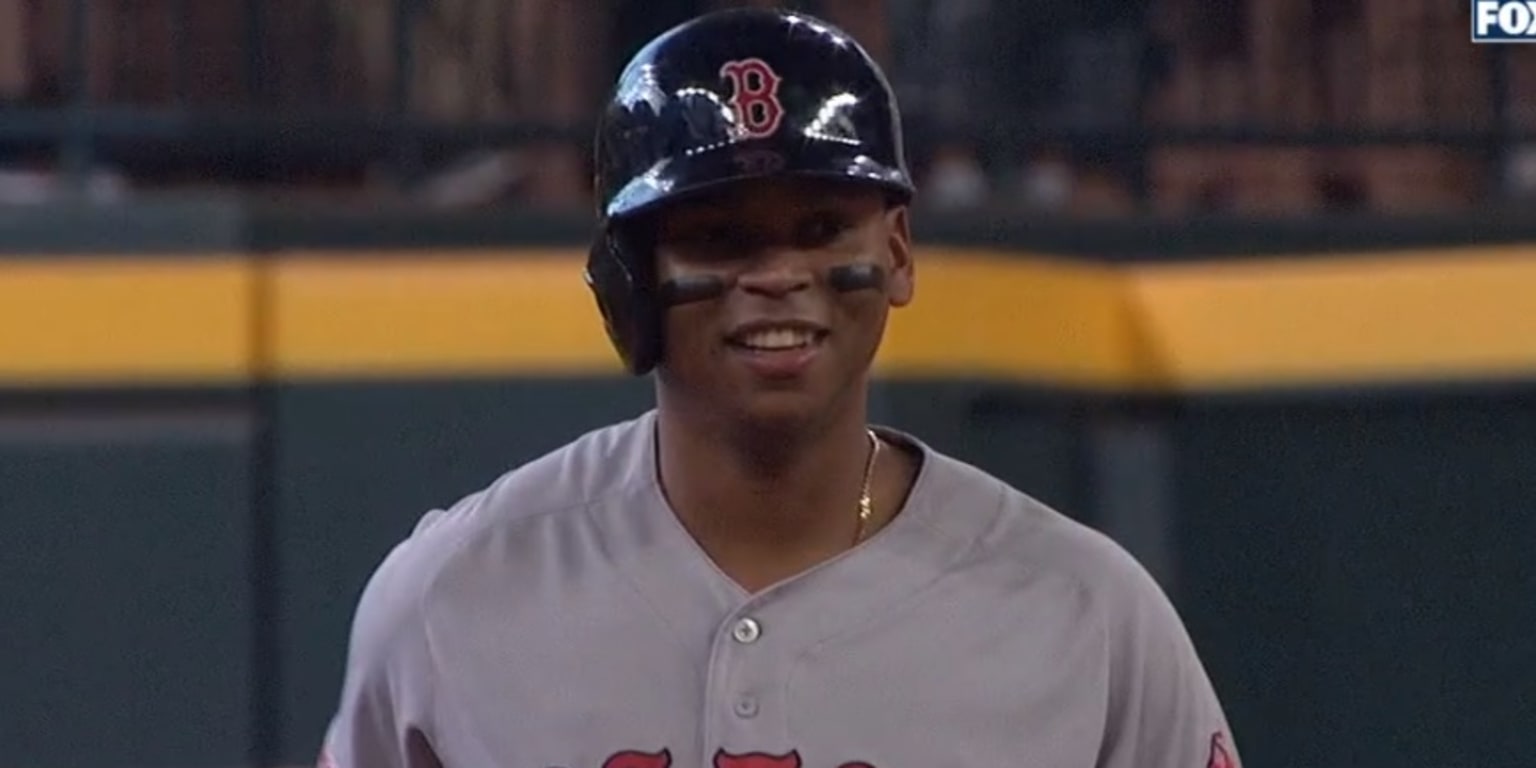 Rafael Devers hits ball off roof in Houston