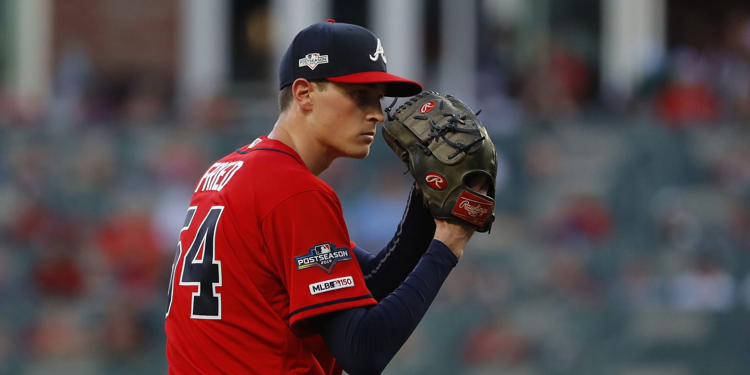 Max Fried Game Used 2018 Postseason Cap - Worn 10/8/18 NLDS