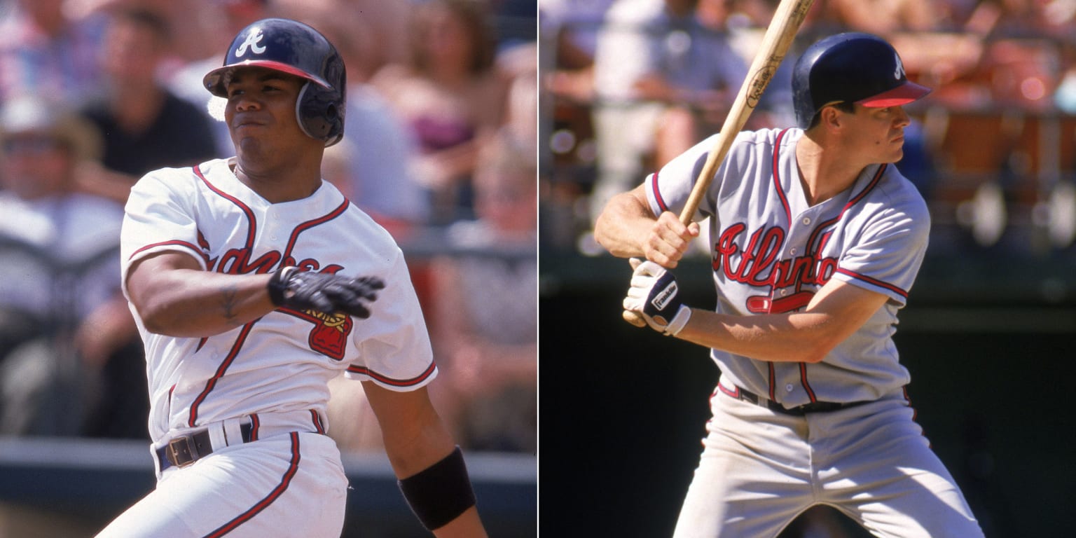 Dale Murphy of the Atlanta Braves follows through on his swing