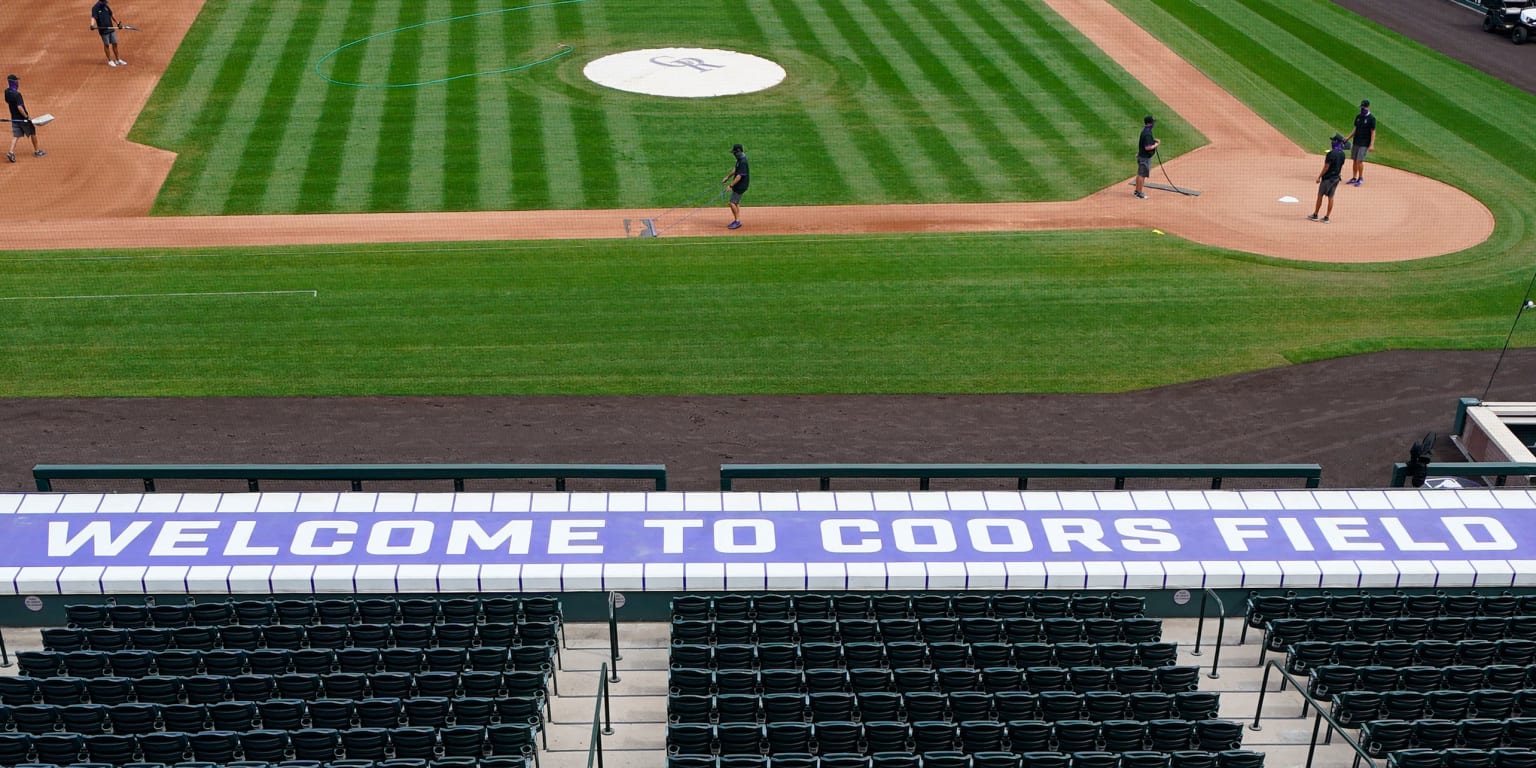 While most of the seats in Coors Field are dark green, the seats
