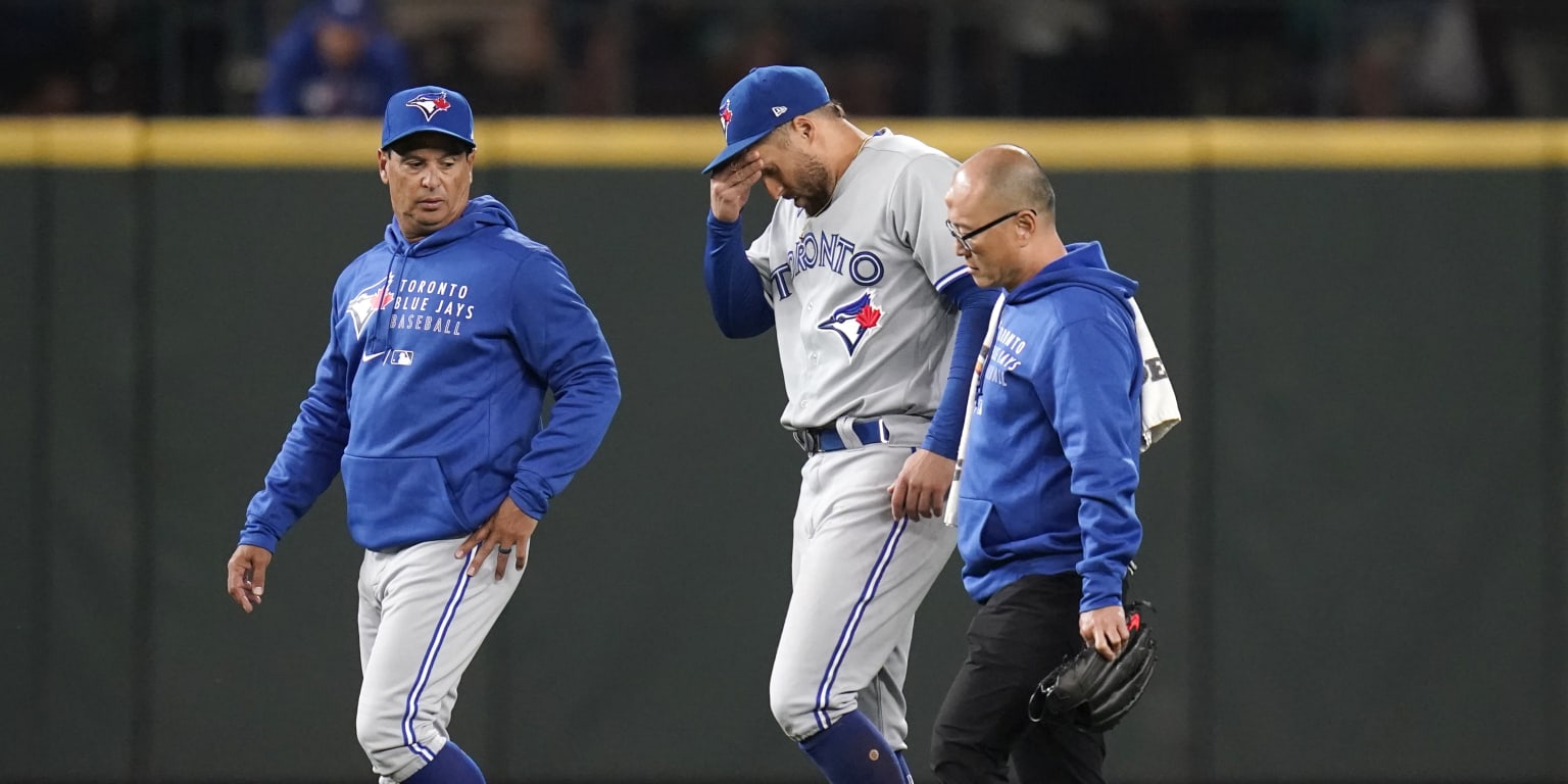 George Springer forced out of Blue Jays game after being hit by pitch