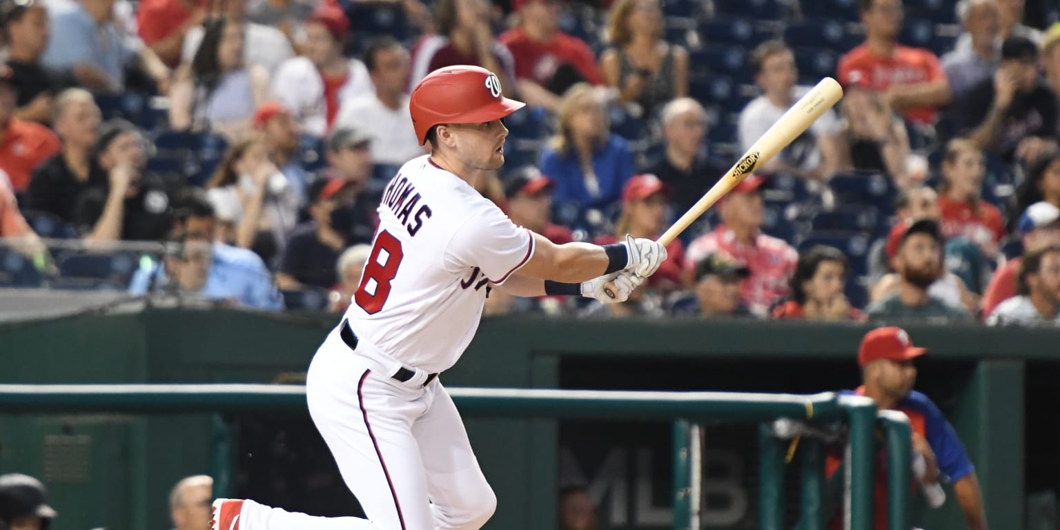 Former Cardinal Lane Thomas delivers clutch hit; Nats top St