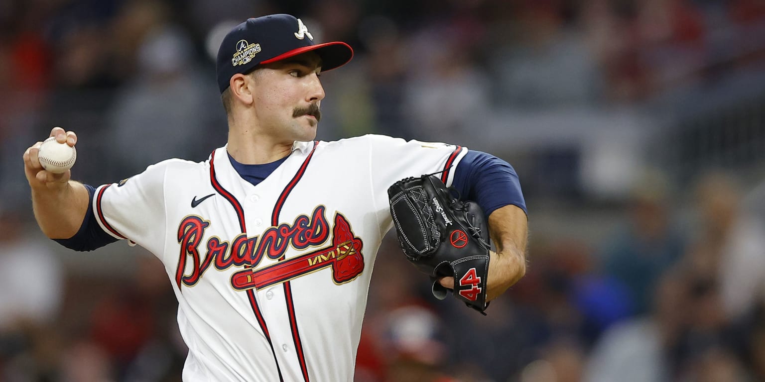 Sarasota FL USA; Atlanta Braves starting pitcher Spencer Strider (99)  delivers a pitch during an MLB spring training game against the Baltimore  Orioles at Ed Smith Stadium. The Braves beat the Orioles