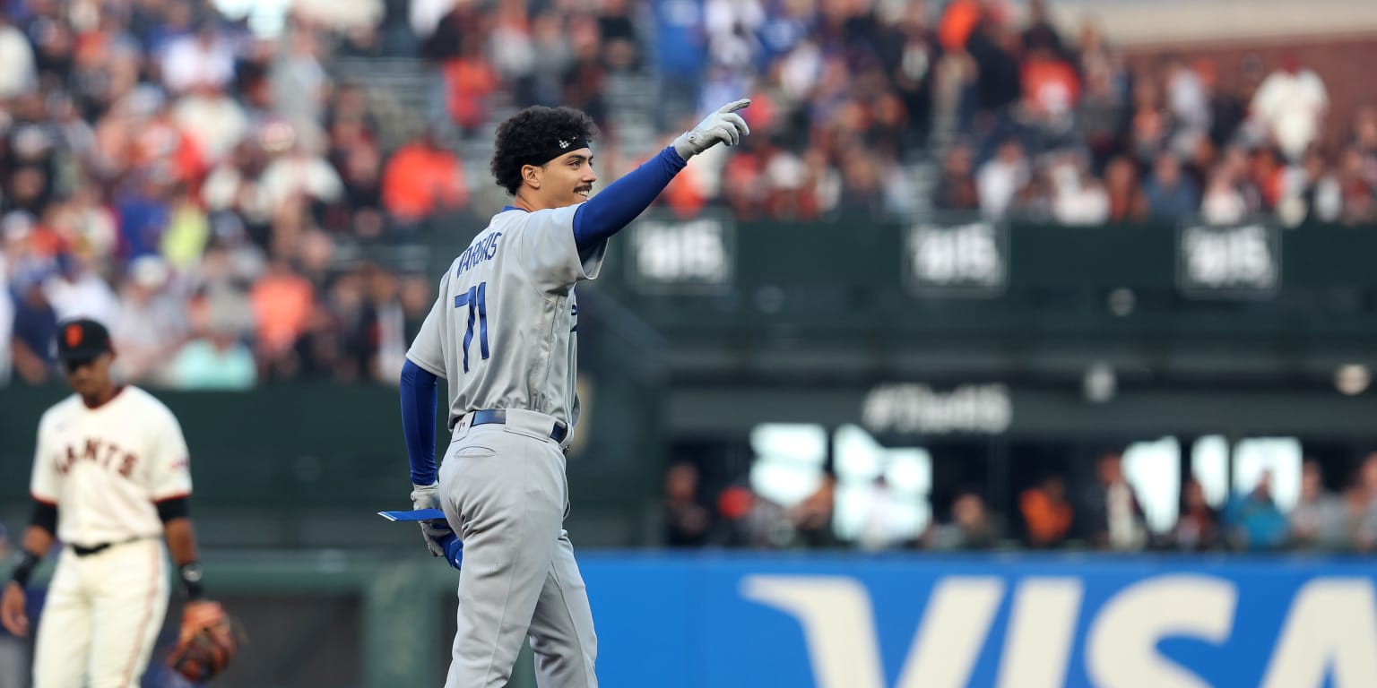 How is Dodgers rookie Miguel Vargas leading MLB in walks?