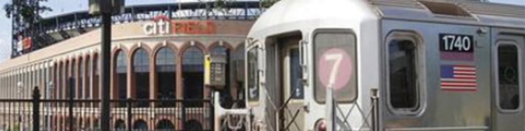 Citi Field on X: .@MrMet and @MrsMet take the train to the game