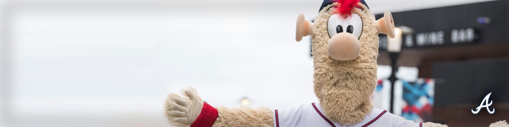 Atlanta Braves on X: It's Blooper's Mascot Party and the gang's all here!  @Sluggerrr @TeamFredbird @StripersMascot @rangerscaptain @FreddieFalcon   / X