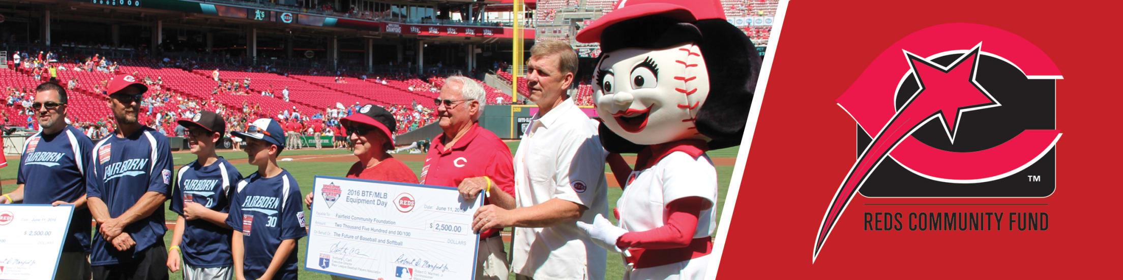 Reds Community Fund Presents New Baseball Uniforms to Shroder - ABC Cincy