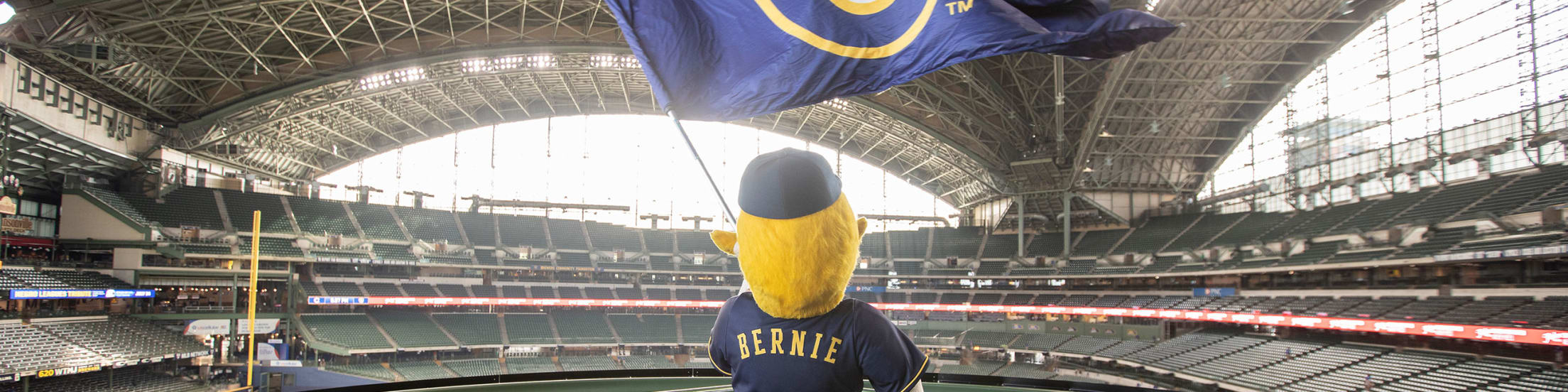 Milwaukee Brewers mascot Bernie Brewer's slide is seen before a