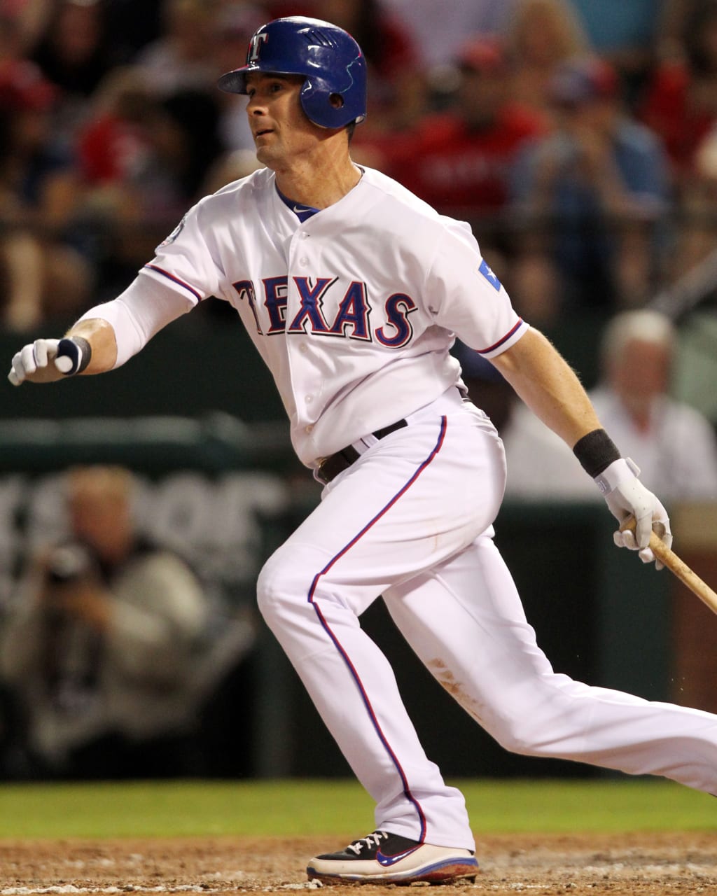 A mannequin wears the jersey of retired Texas Rangers player