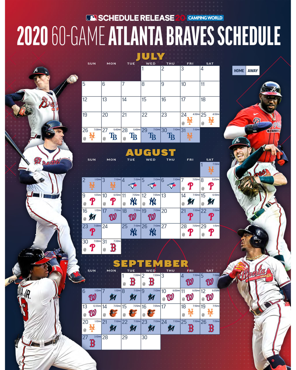 Printable Schedule Atlanta Braves