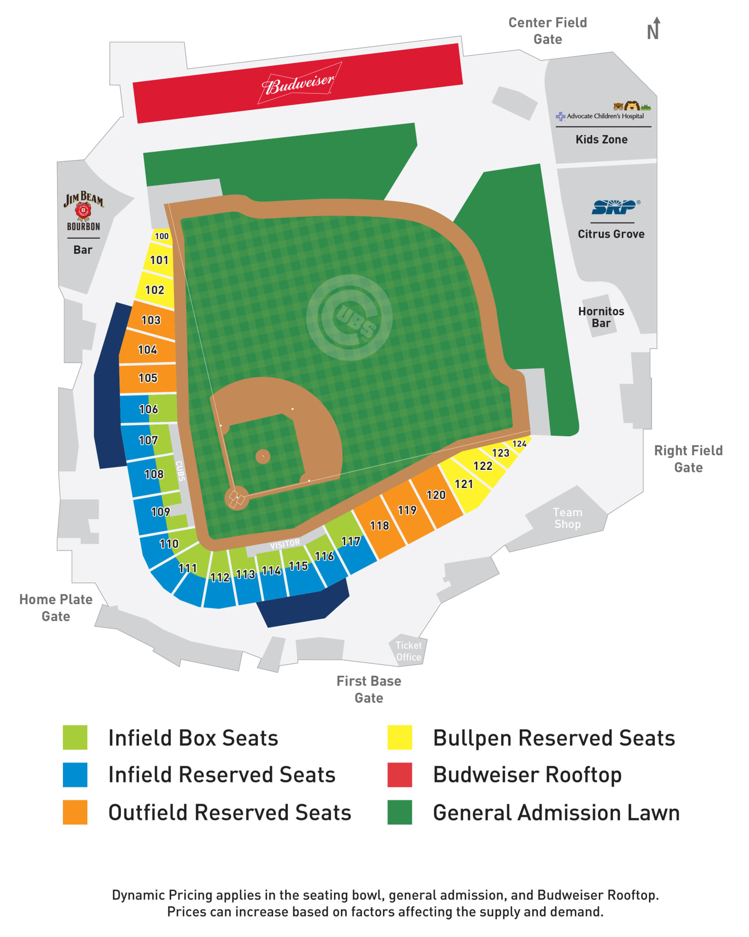 Seat Map | Sloan Park | Chicago Cubs