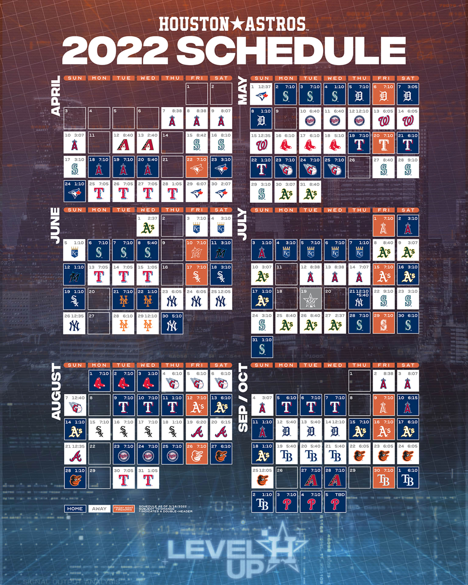 Astros 2023 Printable Schedule Printable Blank World