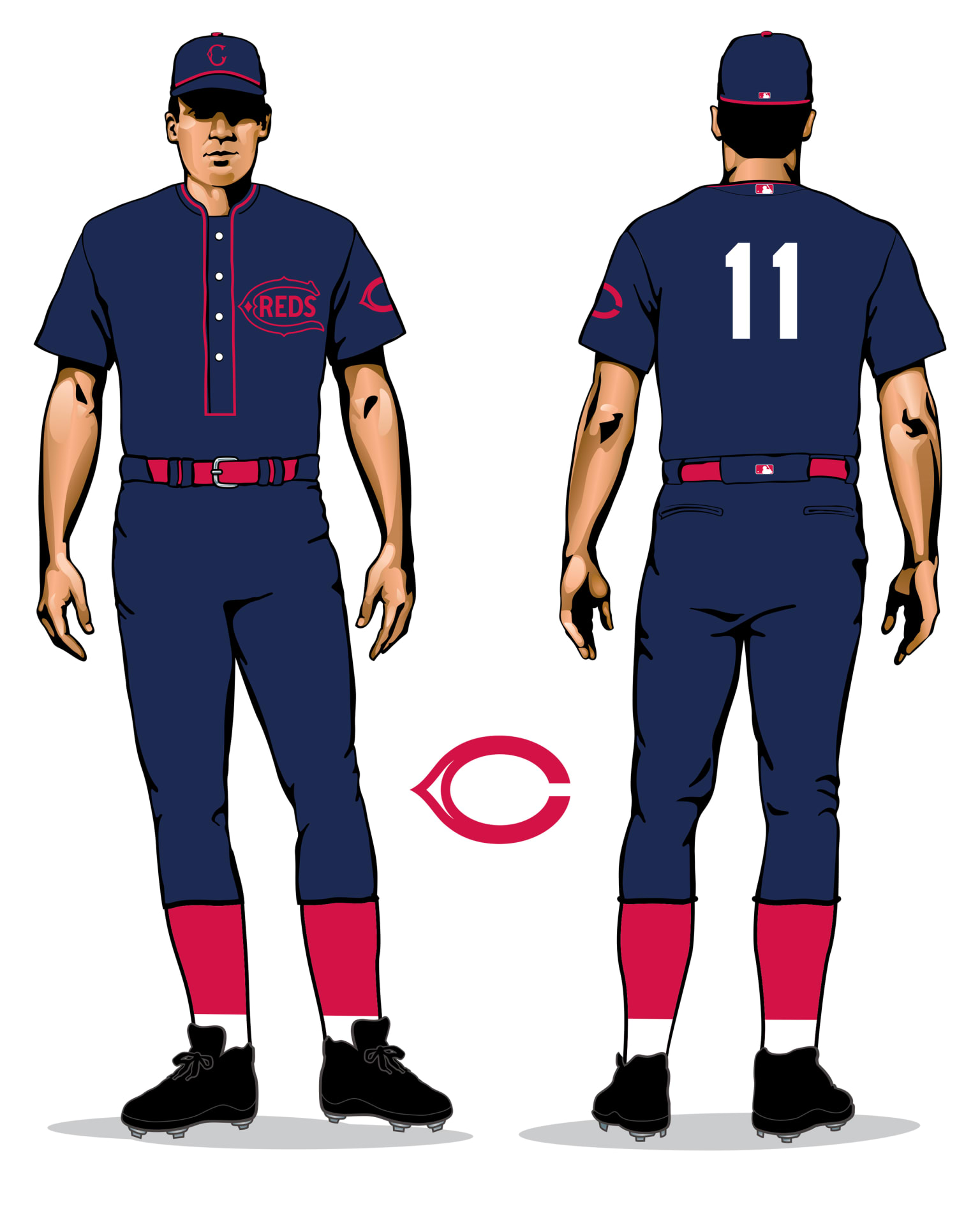 1990 reds uniforms
