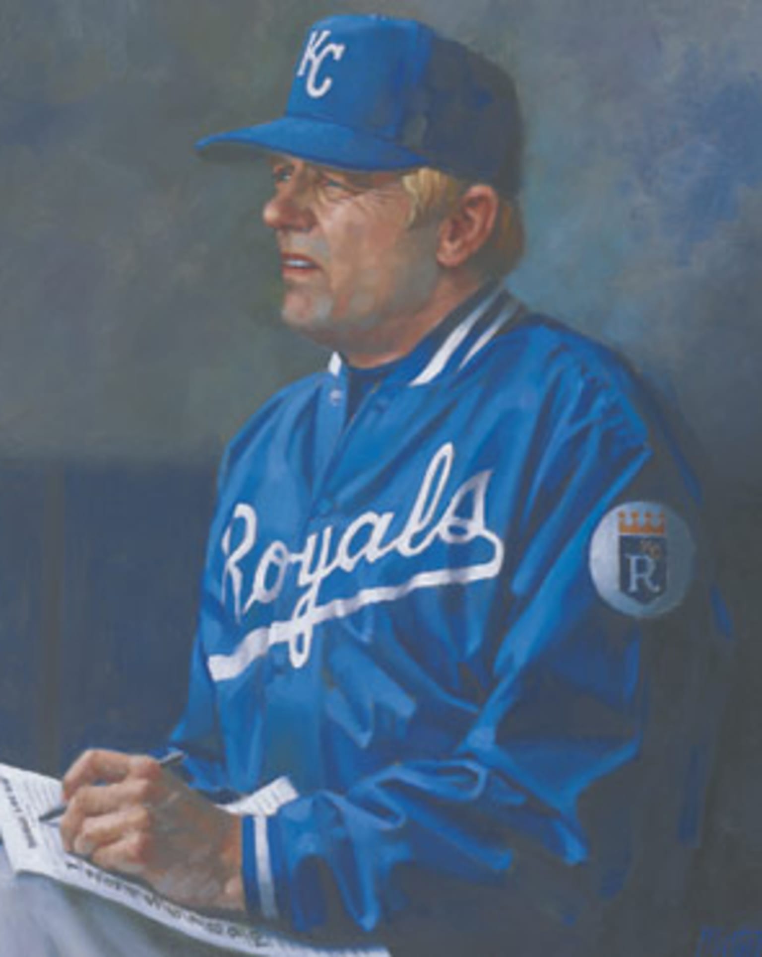 Kansas City Royals manager Whitey Herzog smiles for the camera