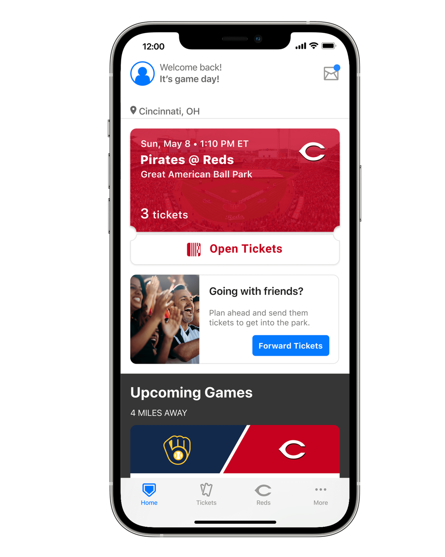MLB Ballpark app Cincinnati Reds