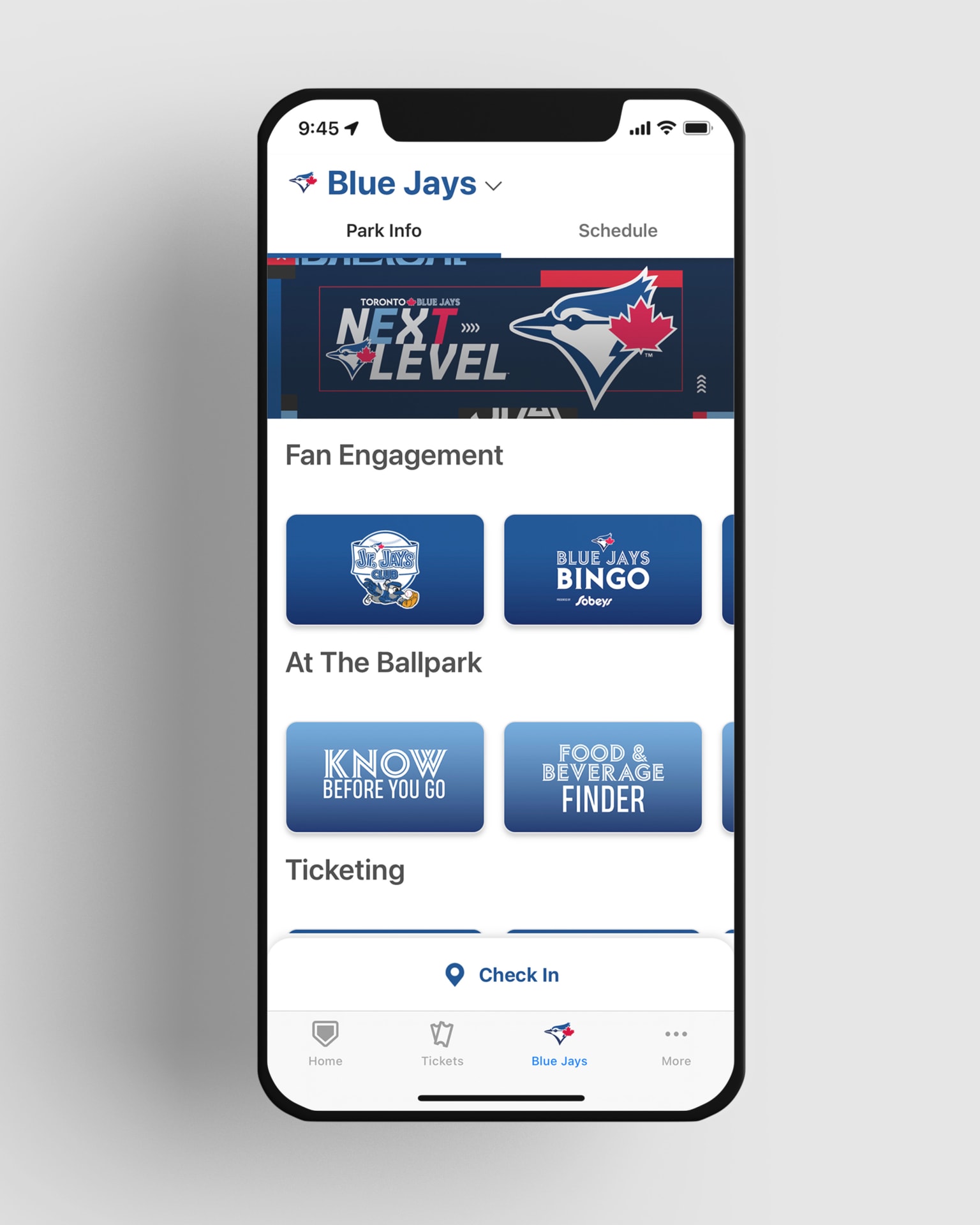 MLB Ballpark app Toronto Blue Jays