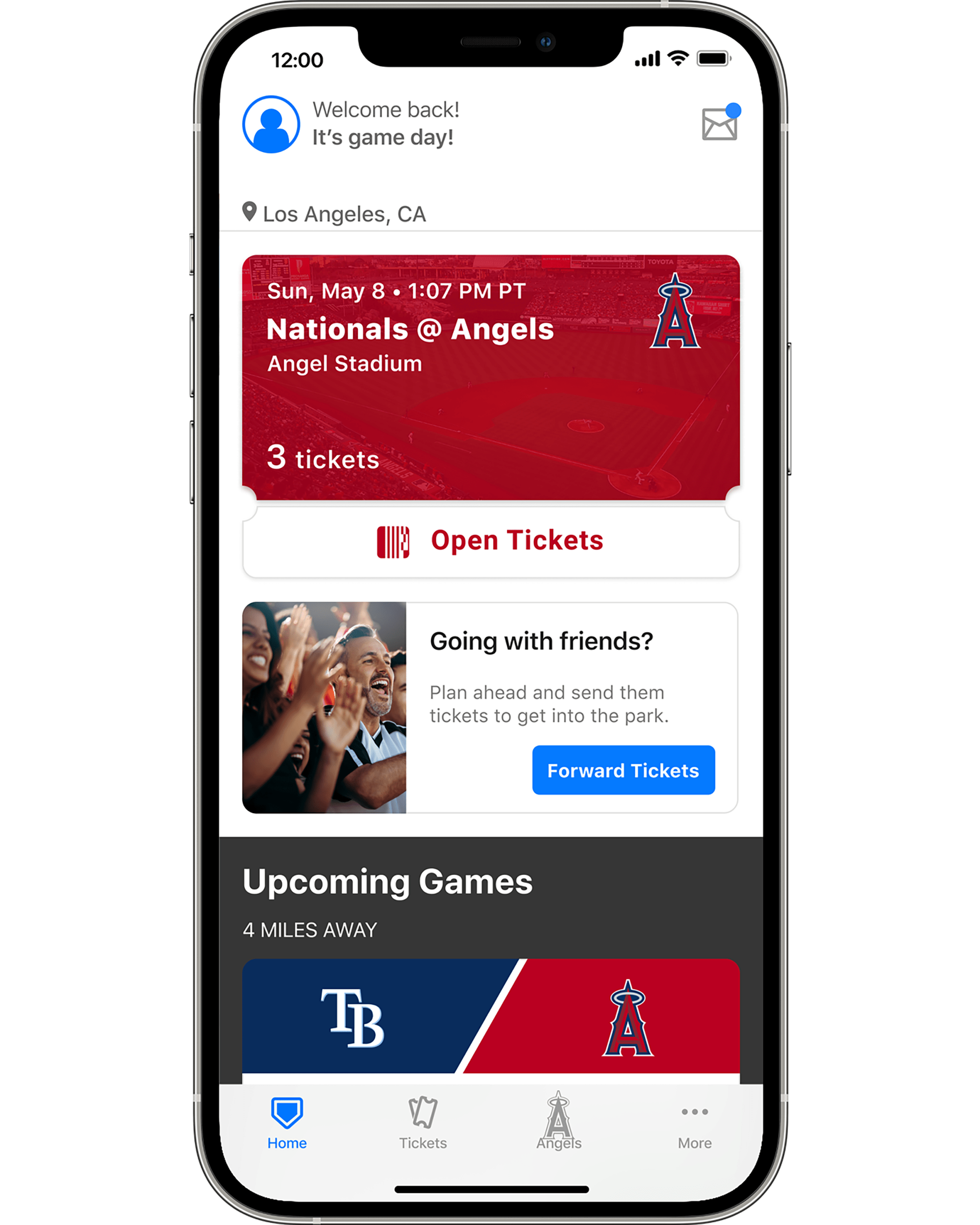 angels stadium food app