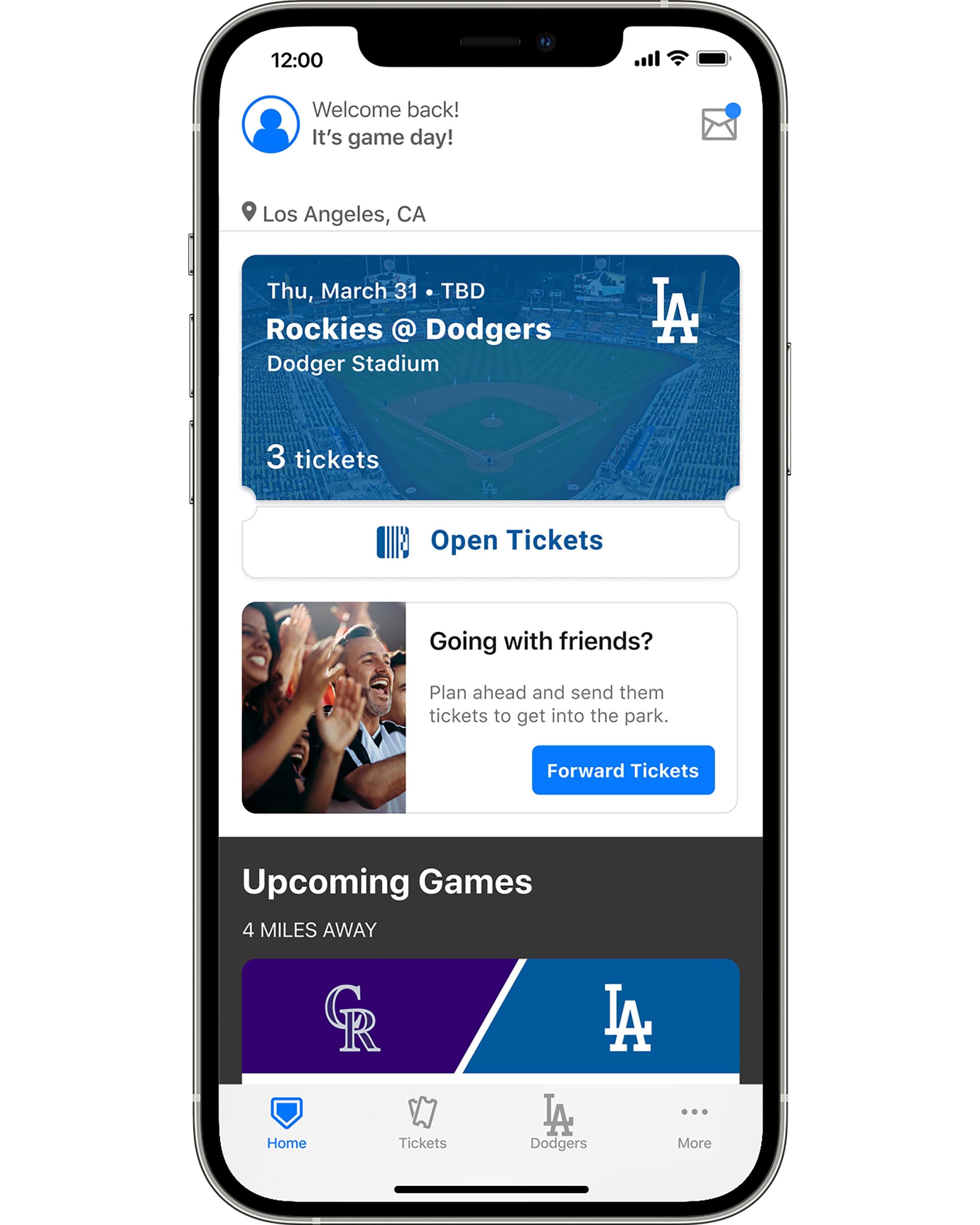 MLB Ballpark app  Los Angeles Dodgers