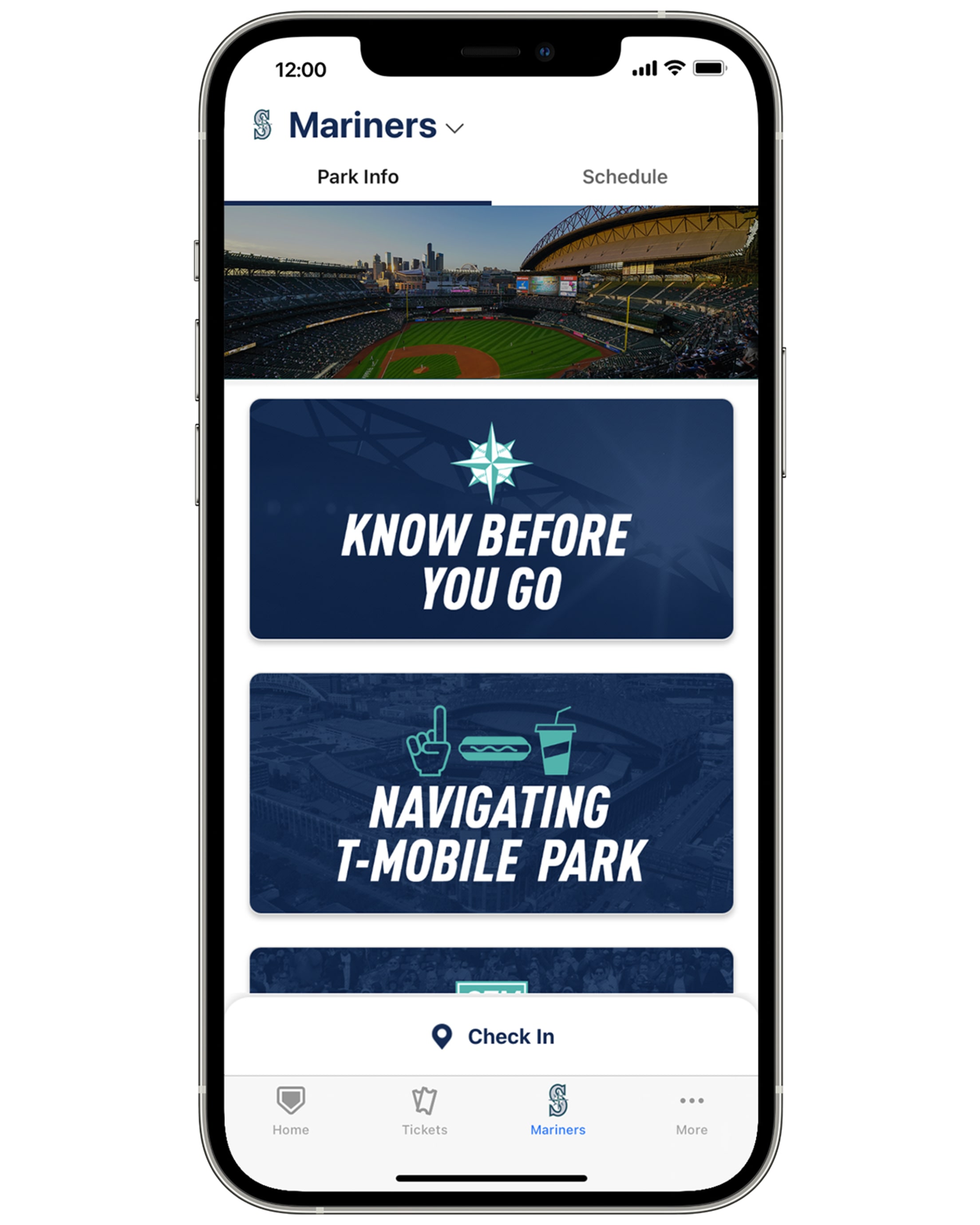 MLB Ballpark app Seattle Mariners