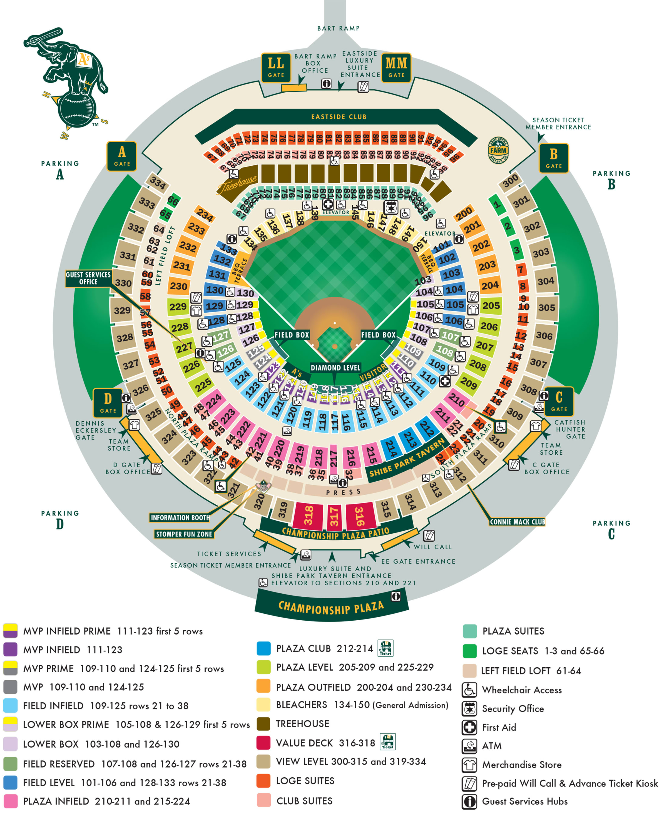 Oakland Coliseum Seating Chart Green Day