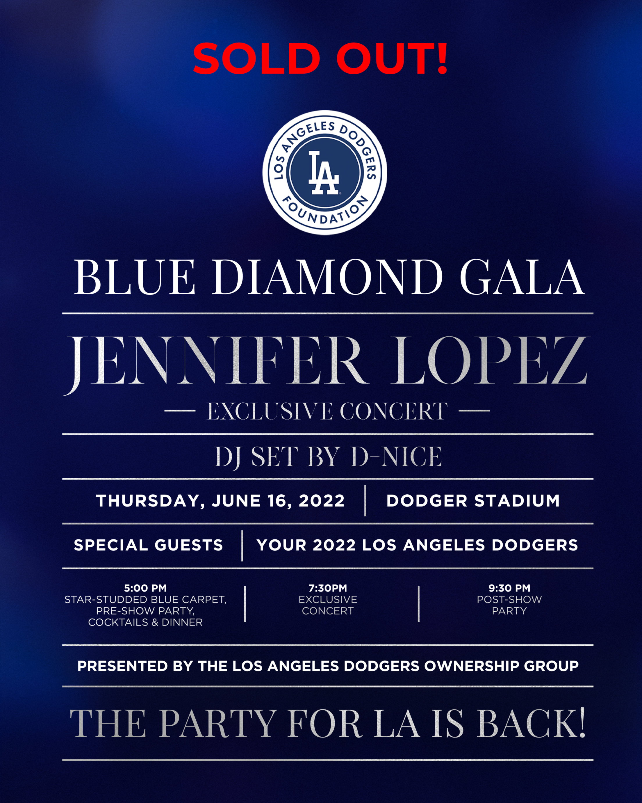 Blue Diamond Gala Dodgers Foundation Los Angeles Dodgers