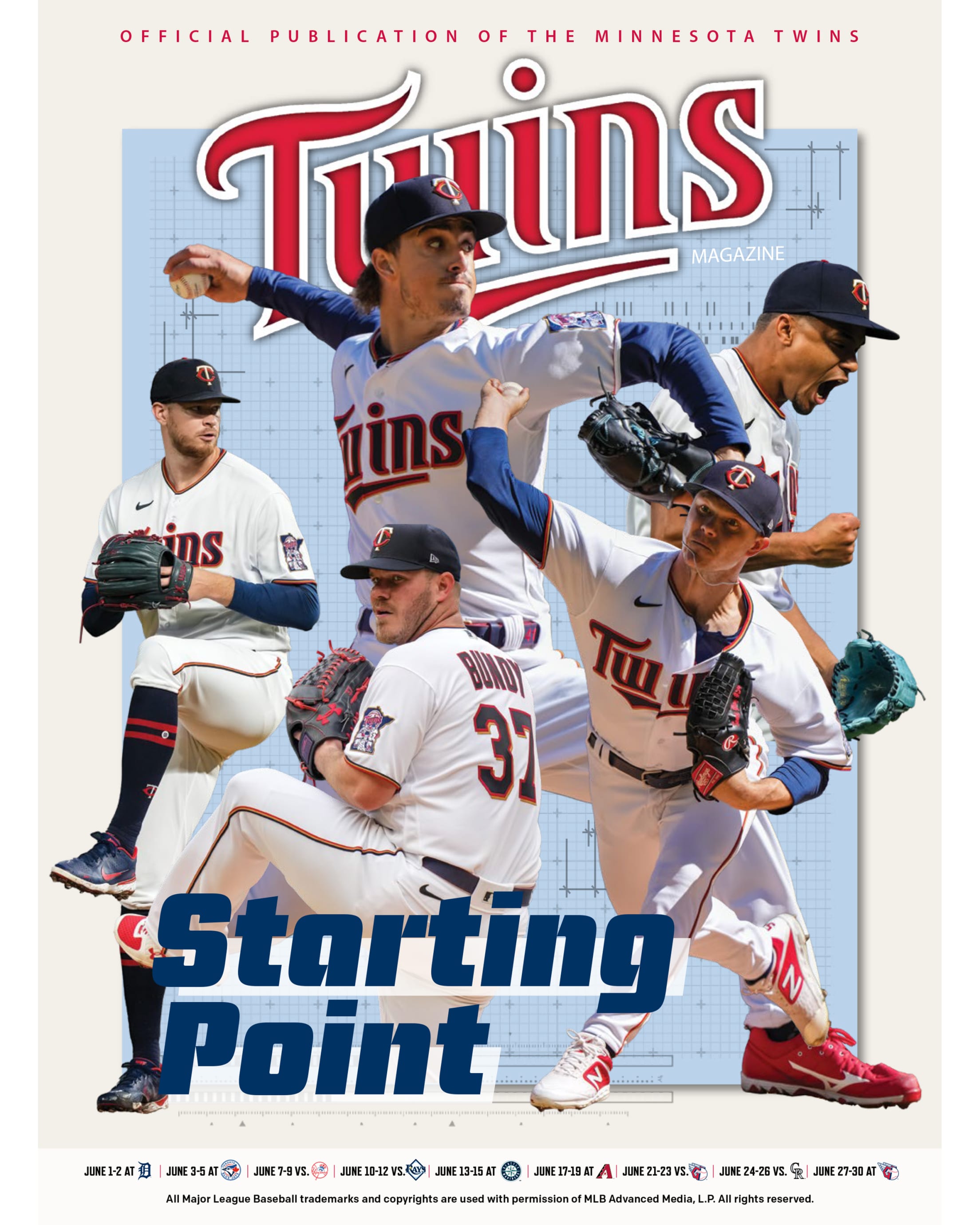 Minnesota Twins MLB Baseball Fan Gear - Magazine - 2 Player Cards