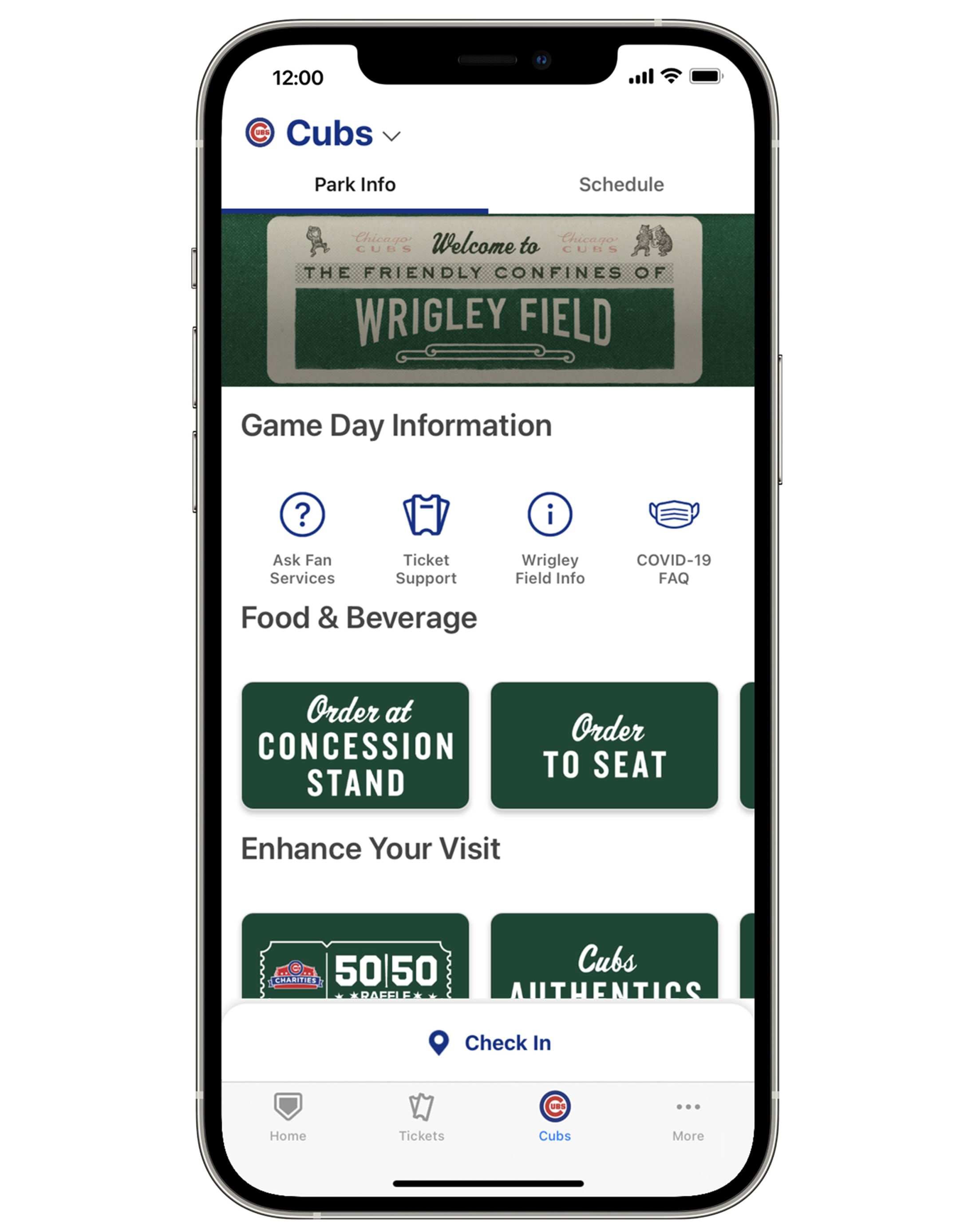 Digital Ticketing MLB Ballpark app Chicago Cubs
