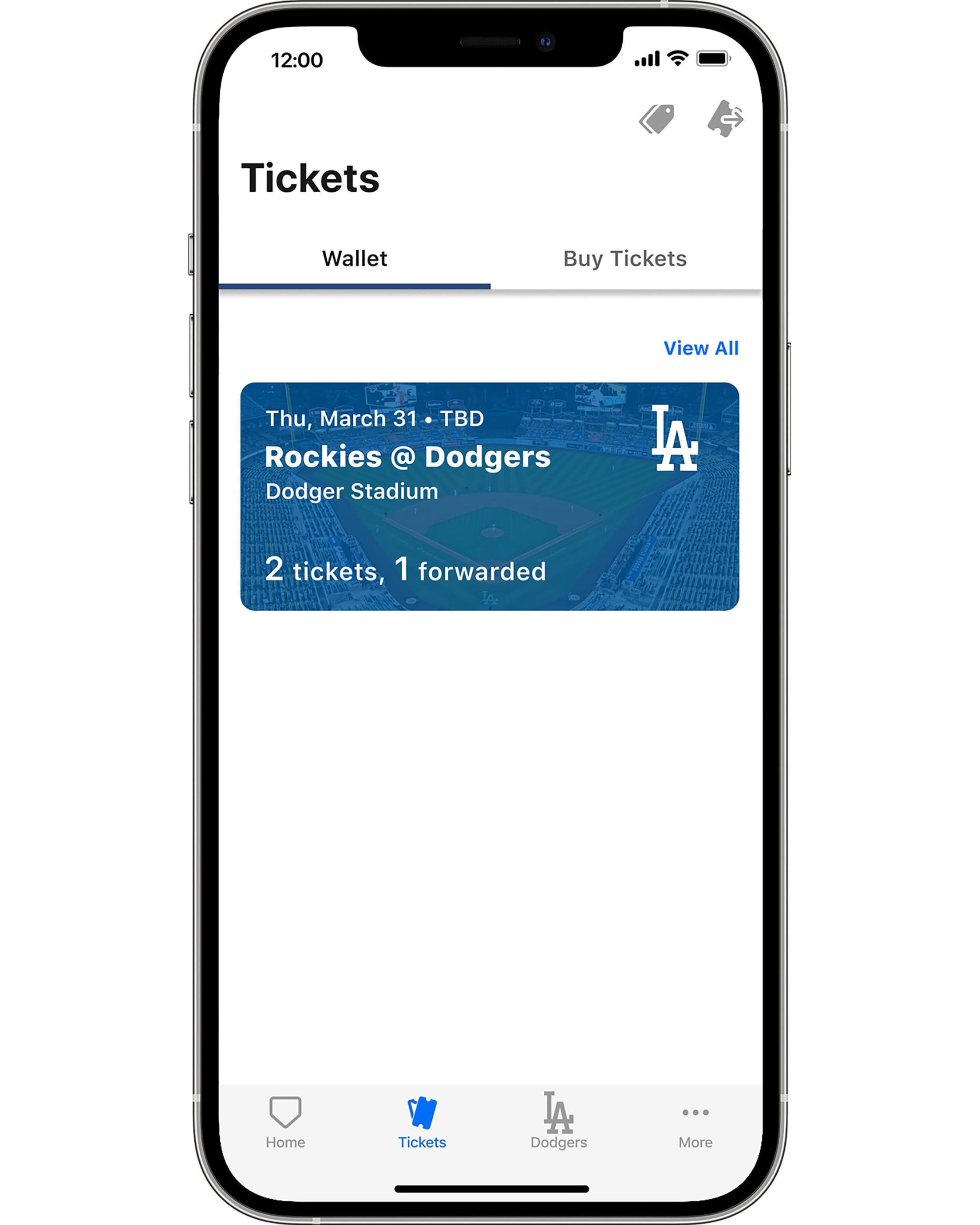 MLB Ballpark app Los Angeles Dodgers