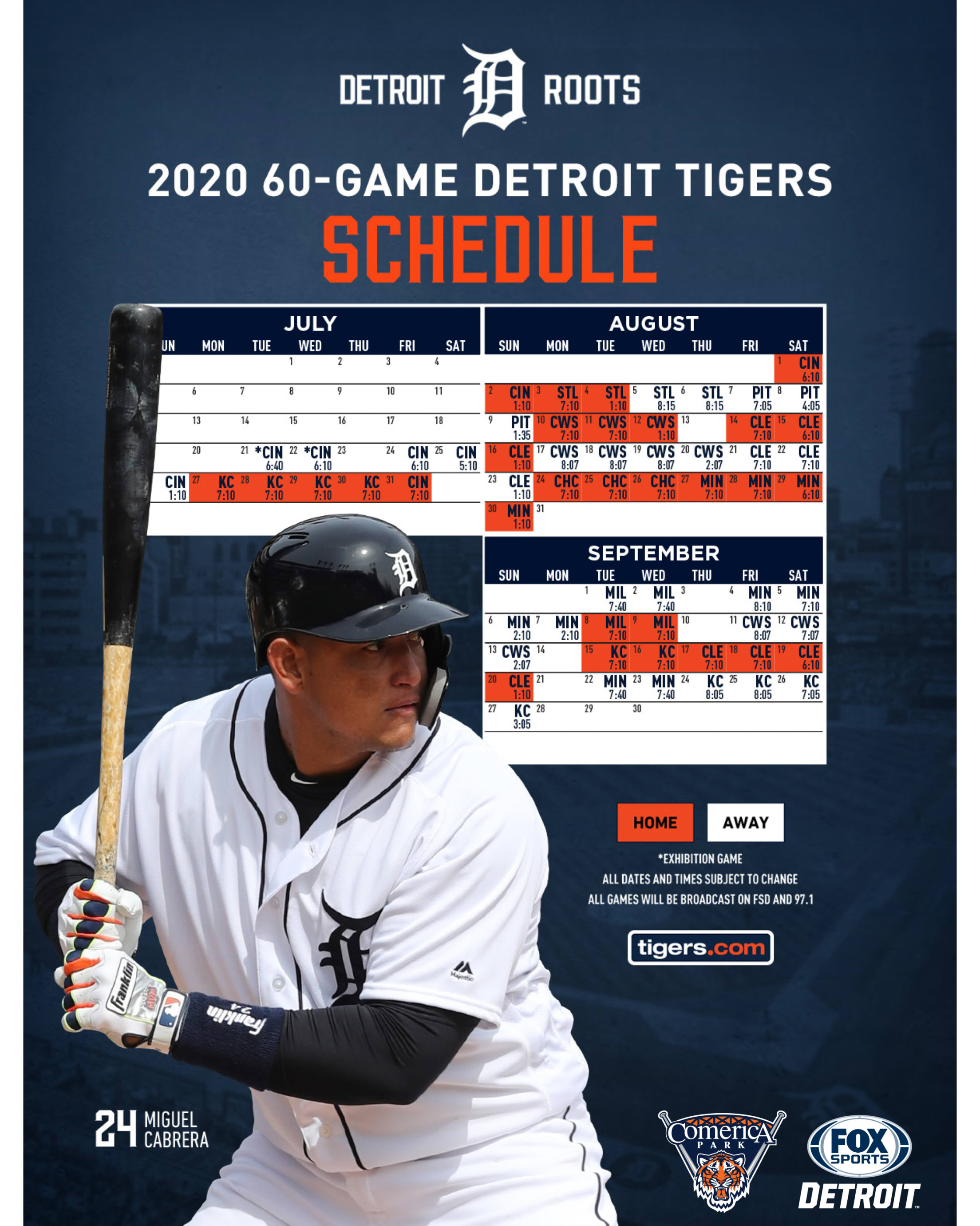 Tigers Printable Schedule - Printable World Holiday