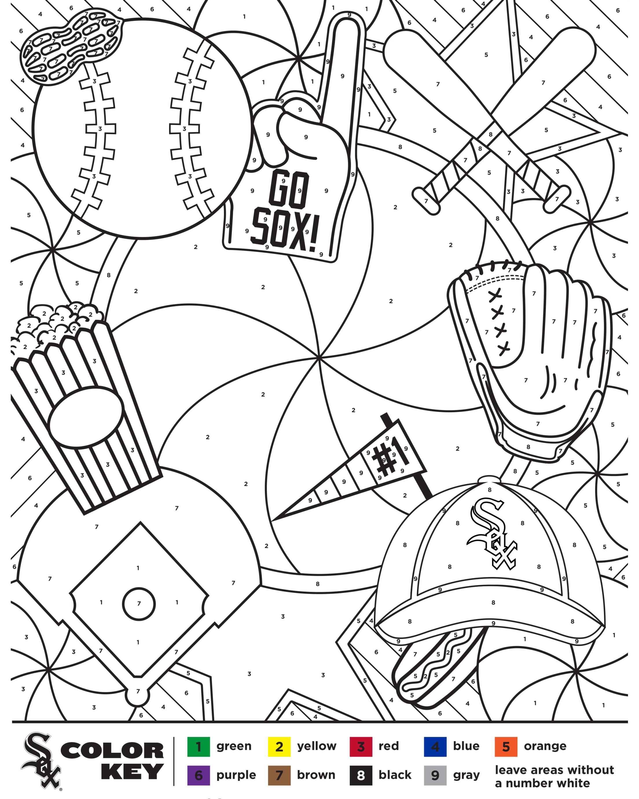 Free MLB Baseball Coloring Sheet