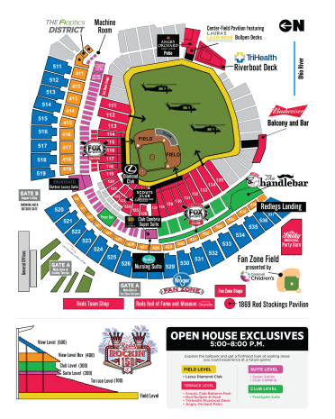 stadium great american ballpark gate map