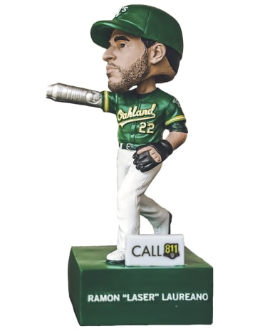 Athletics Ramon "Laser" Laureano bobblehead