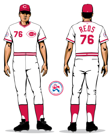 MLB Cincinnati Reds 1956 uniform original art – Heritage Sports Art