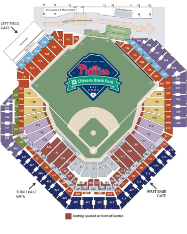 Citizen Bank Park seating chart.