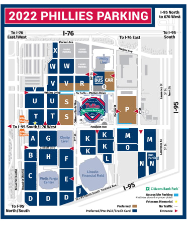 citizens bank park parking cost